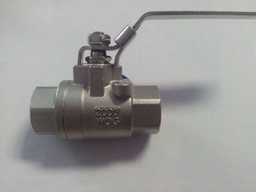 Valvola A Sfera In Acciaio Al Carbonio 2000 WOG - 3/8 NPT - Porta Completa 2 Pezzi