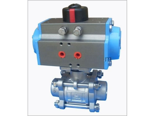 3PC Butt Weld Ball Valve with Pneumatic Actuator