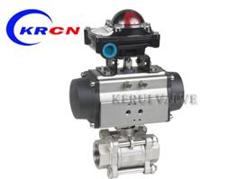 3PC Threaded Ball Valve with Pneumatic Actuator