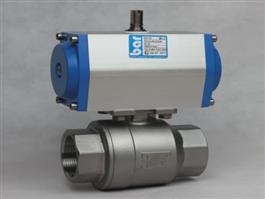 2PC Threaded Ball Valve with Pneumatic Actuator