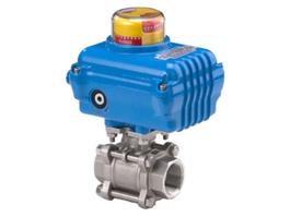 3PC Threaded Ball Valve with Electric Actuator