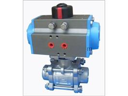 3PC Butt Weld Ball Valve with Pneumatic Actuator